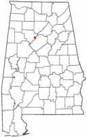 Location of Sumiton, Alabama