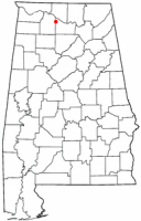 Location of Trinity, Alabama