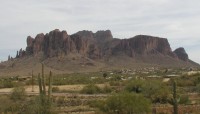 Superstition Mountain east of Apache Junction