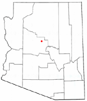 Location of Cottonwood, Arizona