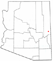 Location of Eagar, Arizona