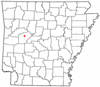Location of Danville, Arkansas
