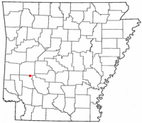 Location of Glenwood, Arkansas