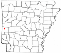 Location of Mena, Arkansas