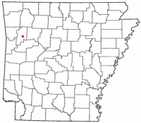 Location of Ozark, Arkansas