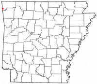 Location of Siloam Springs, Arkansas