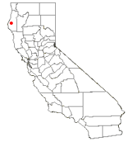 Location of Fortuna, California