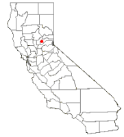 Location of Rough and Ready, California