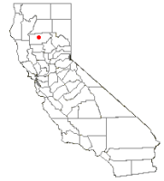 Location of Red Bluff, California