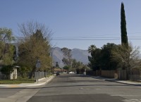 Panorama along 6th Street to the east.