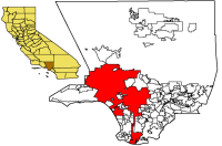 LA in LA County map