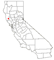 Location of Ukiah, California