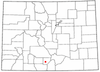 Location of Alamosa, Colorado