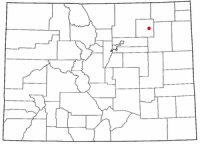 Location of Brush, Colorado