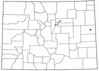 Location of Burlington, Colorado