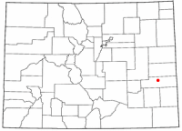 Location of Eads, Colorado