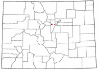 Location of Evergreen, Colorado