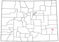 Location of Lamar, Colorado