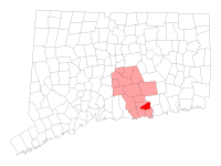 Location within Middlesex County, Connecticut