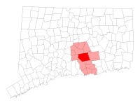 Location in Middlesex County, Connecticut