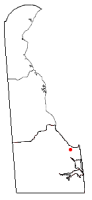 Location of Lewes, Delaware