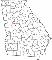 Location of Barnesville, Georgia