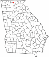 Location of Blue Ridge, Georgia