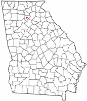 Location of Cumming, Georgia