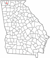 Location of Dalton, Georgia