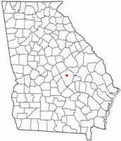 Location of Dublin, Georgia