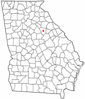 Location of Greensboro, Georgia