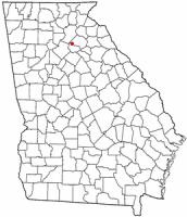 Location of Hoschton, Georgia