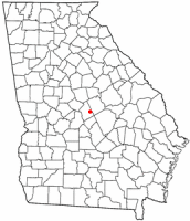 Location of Jeffersonville, Georgia