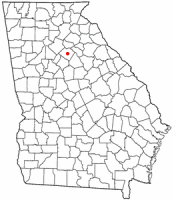 Location of Monroe, Georgia