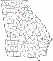 Location of Oakwood, Georgia