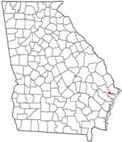 Location of Richmond Hill, Georgia