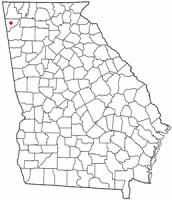 Location of Summerville, Georgia