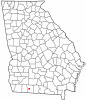 Location of Thomasville, Georgia