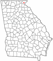 Location of Tiger, Georgia