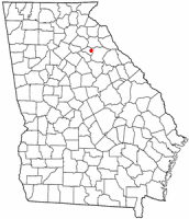 Location of Winterville, Georgia