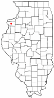 Location of Aledo, Illinois