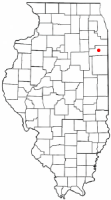 Location of Bradley, Illinois