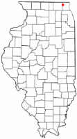 Location of Fox Lake, Illinois