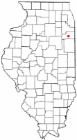 Location of Kankakee, Illinois