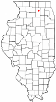 Location of Sycamore, Illinois