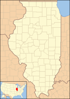 Location of Taylorville in Illinois