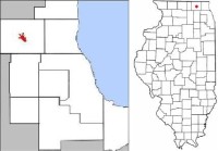 Location of Woodstock within Illinois