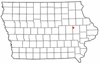 Location of Center Point, Iowa