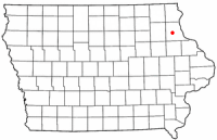 Location of Elkader, Iowa
