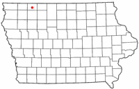 Location of Milford, Iowa